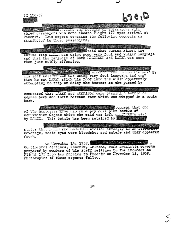 A page from The Doors' FBI files