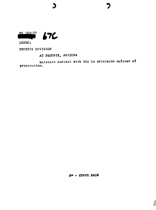 A page from The Doors' FBI files