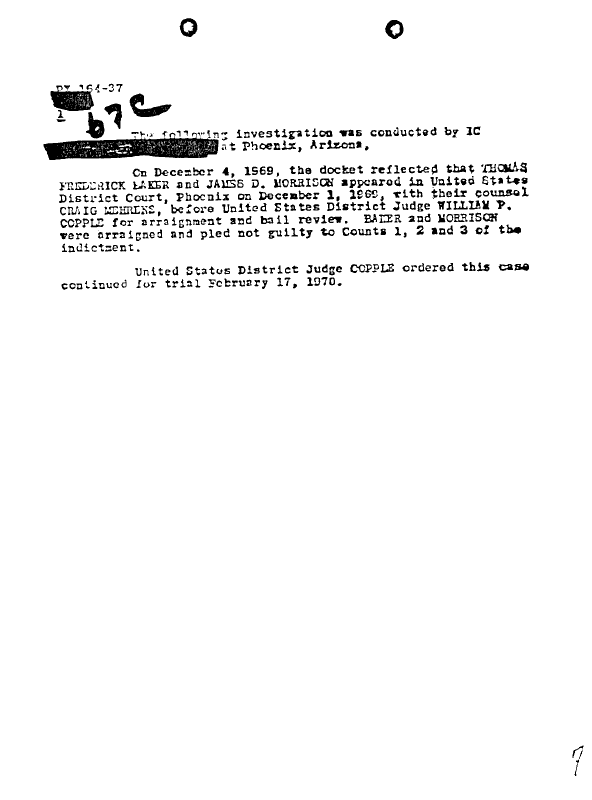 A page from The Doors' FBI files