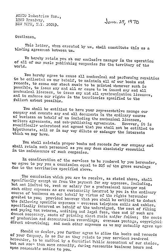 Beatles-ABKCO contract page 1