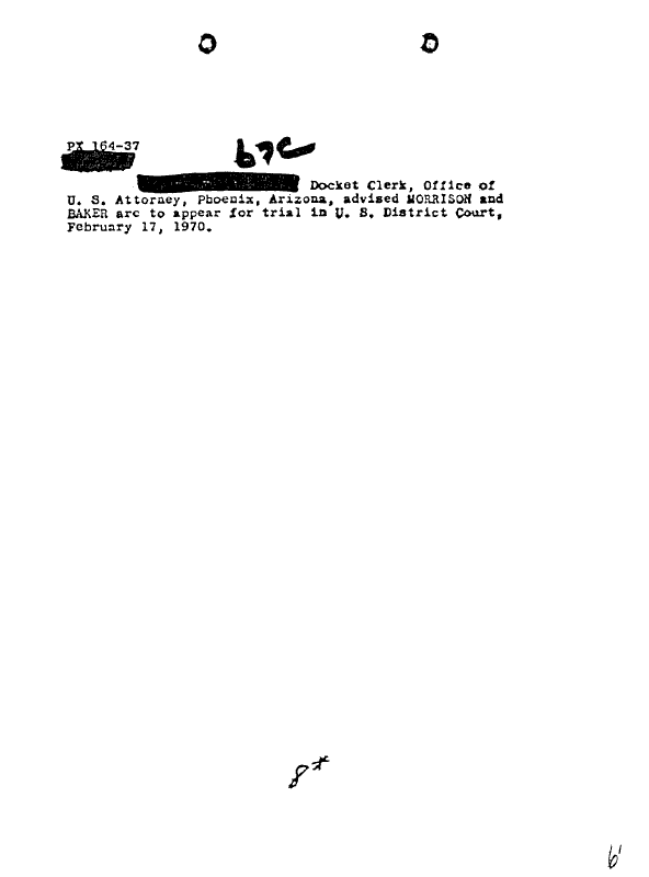 A page from The Doors' FBI files