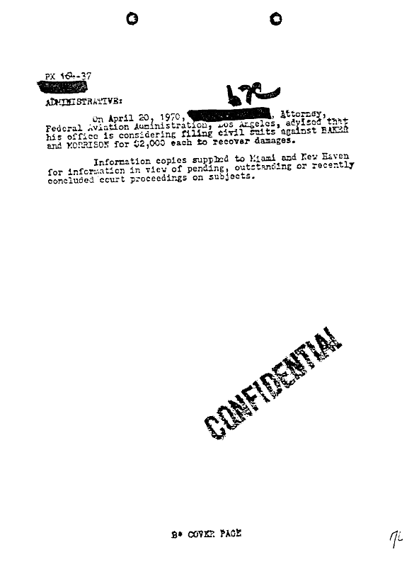 A page from The Doors' FBI files