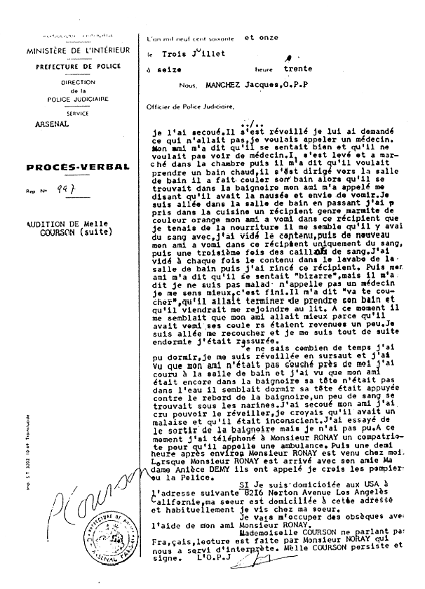 Pamela Courson's Statement Page 2